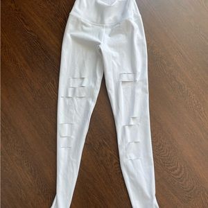 Alo Yoga White full length leggings